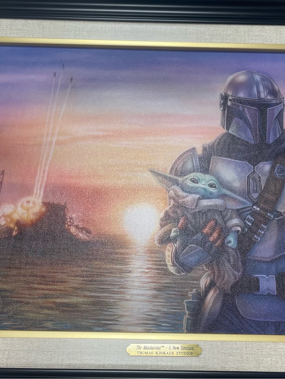 NWT Thomas Kinkade The Mandalorian Wall Art